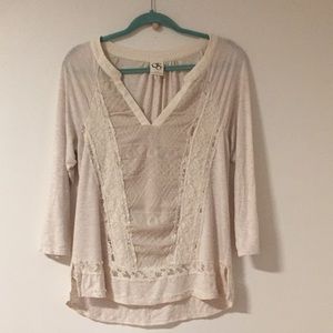 Off white top with lace details
